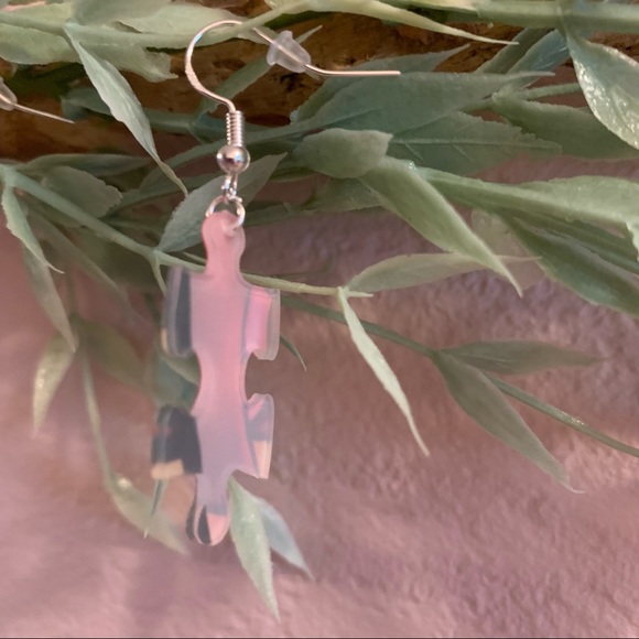 Handmade puzzle earrings - Picture 7 of 9